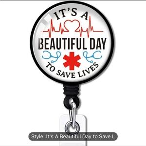 2 for $15!! Medical Badge Reel with Inspirational Design